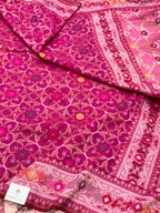 Pink Ektara Weave Handloom Jamdani Saree
