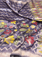 Rani Pink Pure Katan Silk Jamdani Handwoven Banarasi Saree |Ektara Weave|