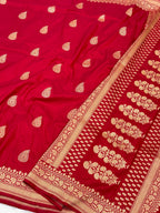 Red Pure Katan Silk Handwoven Banarasi Saree