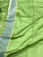 Peach Pure Mulberry Chiniya Silk Handloom Banarasi Saree