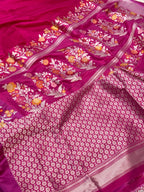 Pink Pure Silk Handwoven Banarasi Saree