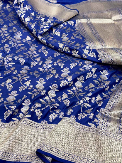Pinkish Red Pure Katan Silk Handwoven Banarasi Saree | Kadhuwa Weave |