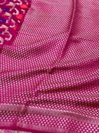 Hot Pink Pure Mulberry Chiniya Silk Meenakari  Banarasi Saree- Lightweight