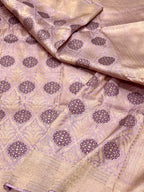 Pastel Pink Katan Silk Banarasi Brocade Saree