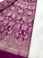 Magenta Katan Silk Pure Handwoven Lahenga