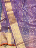 Purple Kora Tissue Handwoven Saree