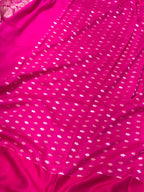 Peach Pink Pure Mulberry Muga And Satin Silk Banarasi Saree - Lightweight soft drape