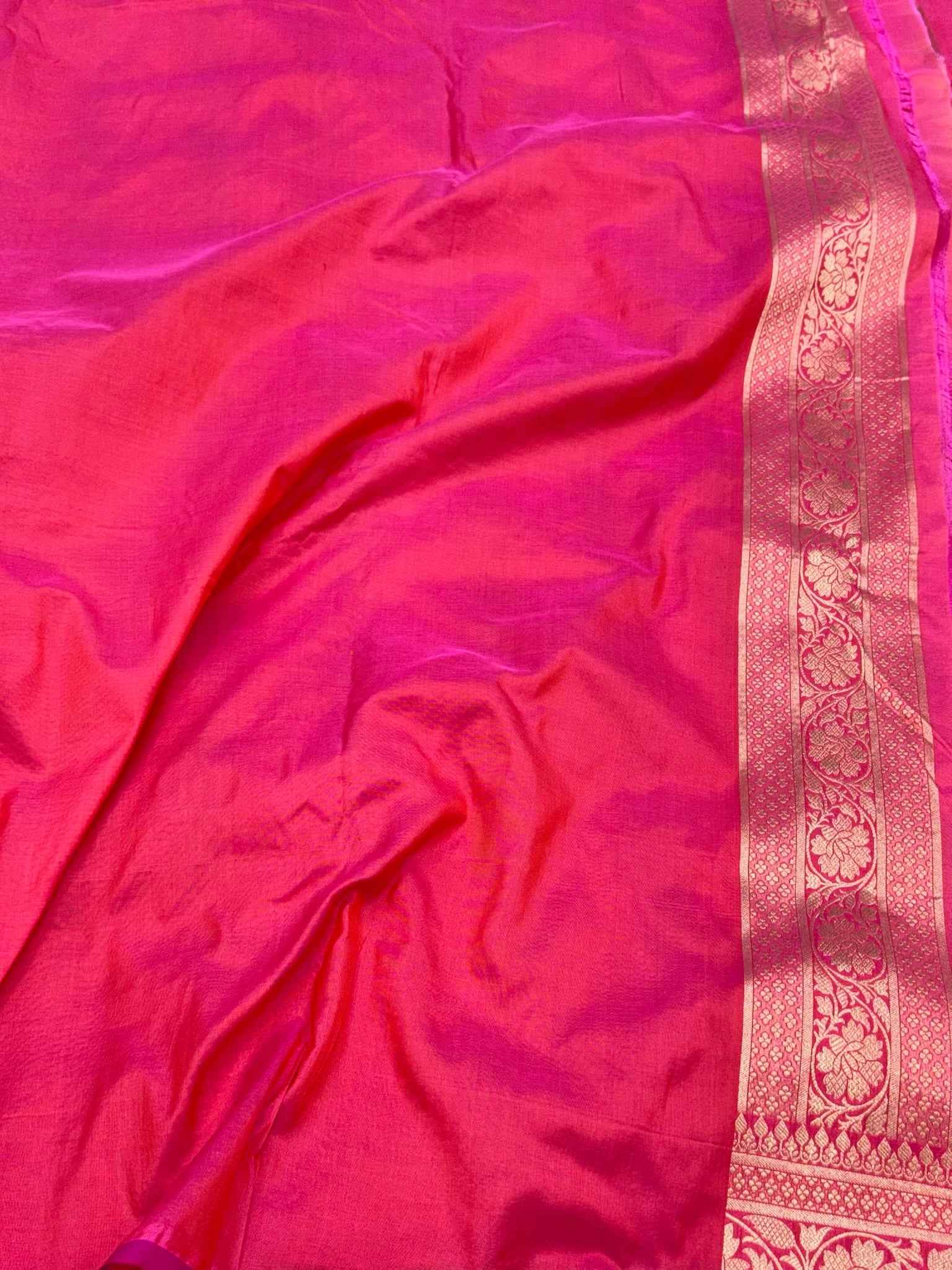 Pink Handloom Banarasi Saree | Pure Mulberry Katan Silk Banarasi Saree