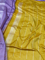 Lilac Pink Ektara Weave Handwoven Pure Silk Saree