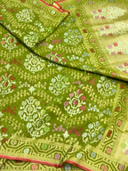 Green Ektara Weave Handloom Jamdani Saree