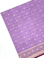 Lavender Ektara Weave Pure Katan Silk Handwoven Saree