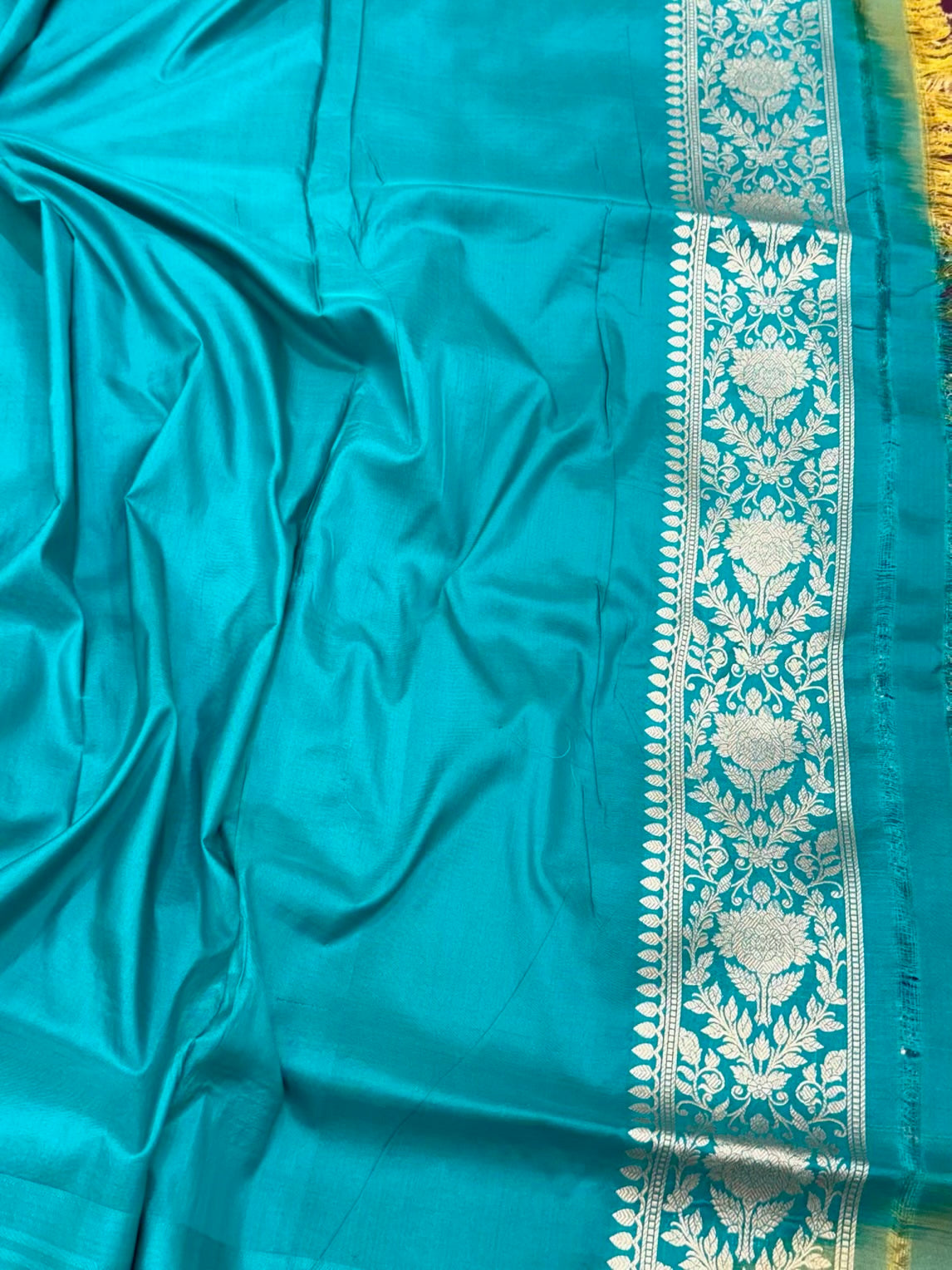 Magenta/Teal Green Pure Katan Silk Saree - Pure Mulberry Silk Saree Handloom Banarasi Saree
