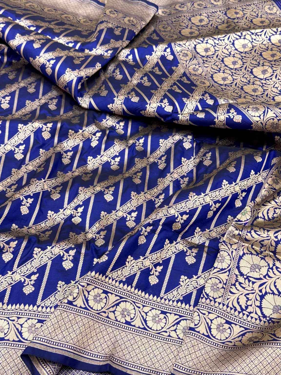 Rani Pink Handloom Pure Mulberry Katan Silk Banarasi Saree