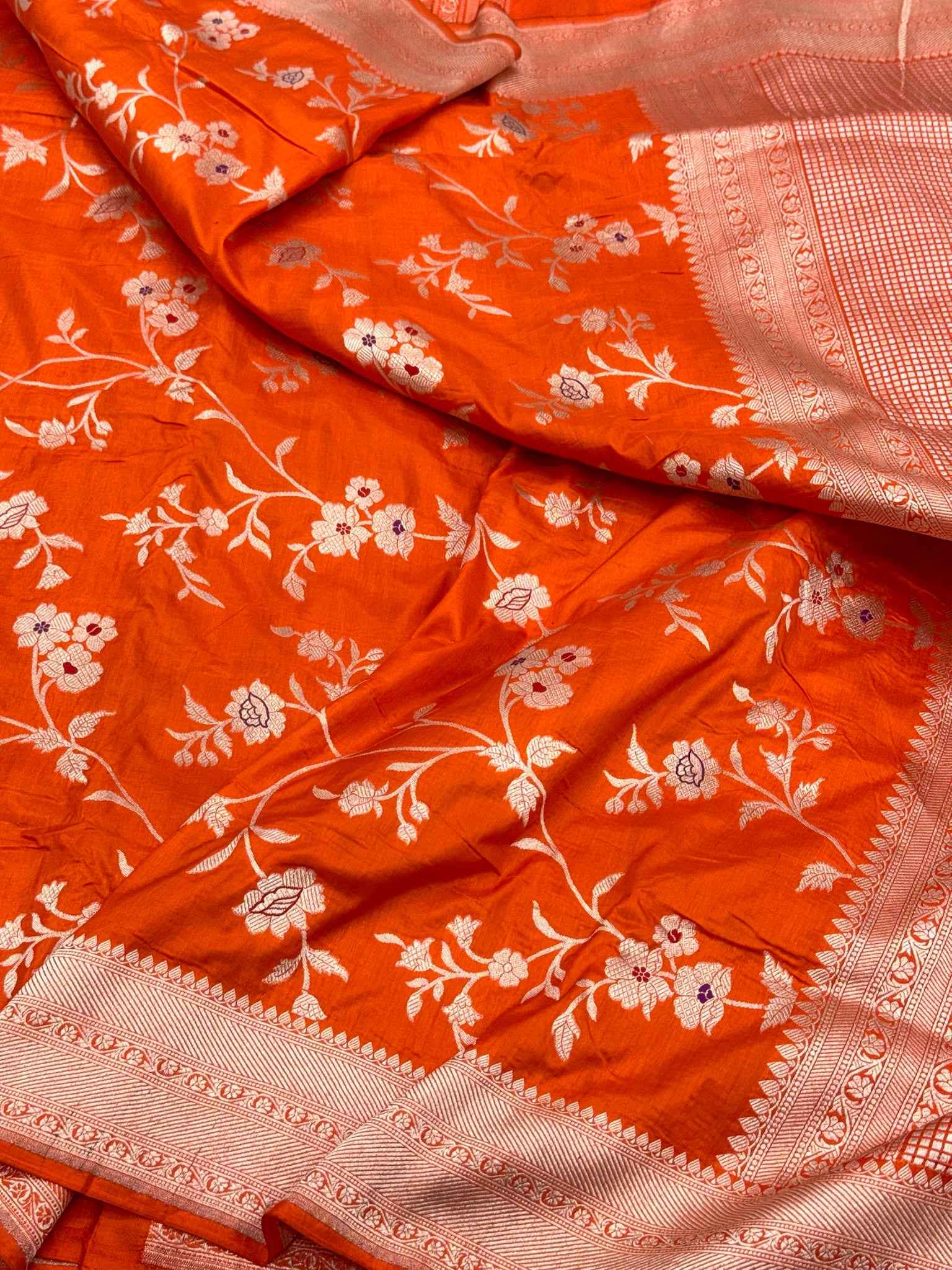 Wine Pure Mulberry Katan Silk Handloom Banarasi Saree |Brocade|
