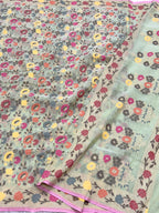 Green Ektara Weave Handloom Jamdani Saree