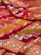 Lavender Pure Silk Handwoven Rangkaat Banarasi Saree