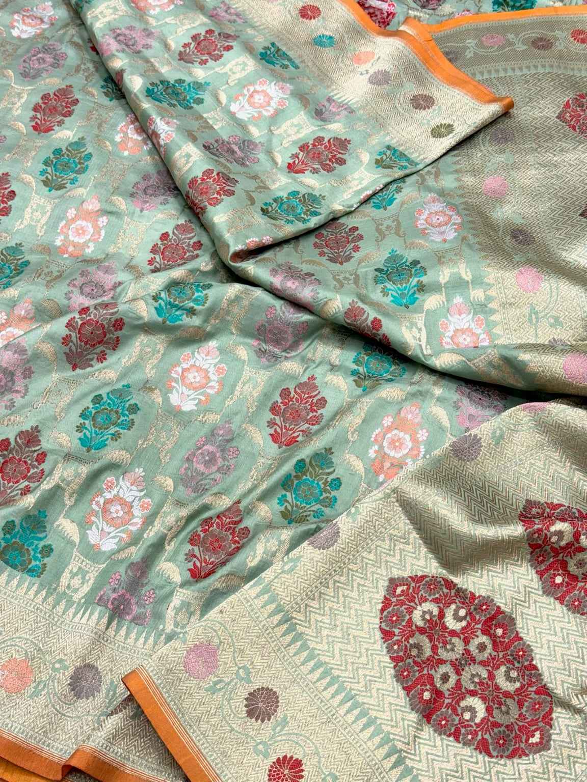 Rani Pink Pure Katan Silk - Pure Mulberry Silk Handloom Modern Banarasi Saree