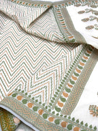 Green Blended Silk Lightweight Cotton Saree