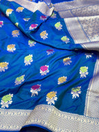 Reddish Pink Pure Mulberry Katan Silk Handloom Banarasi Saree