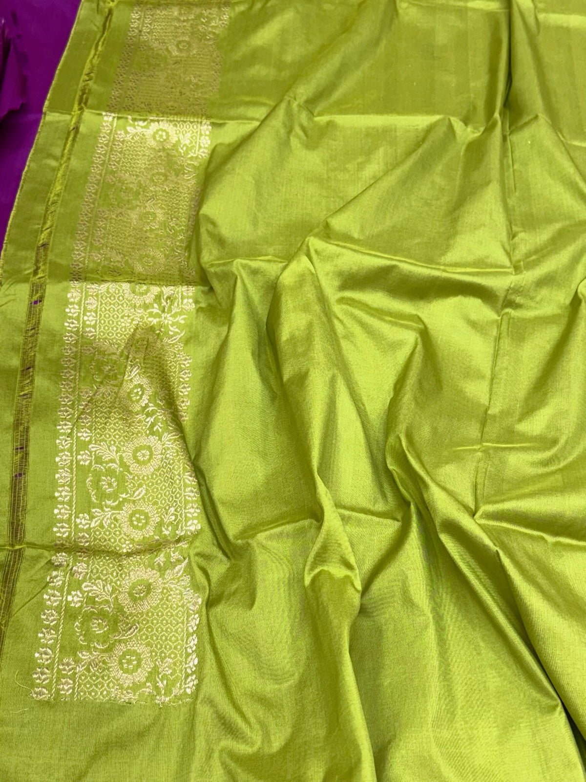 Purple Banarasi Handwoven | Kadhwa Technique | Pure Mulberry Katan Silk Saree