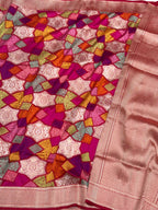 Red Pure Mulberry Katan Silk Handwoven Banarasi Saree - Rangkaat