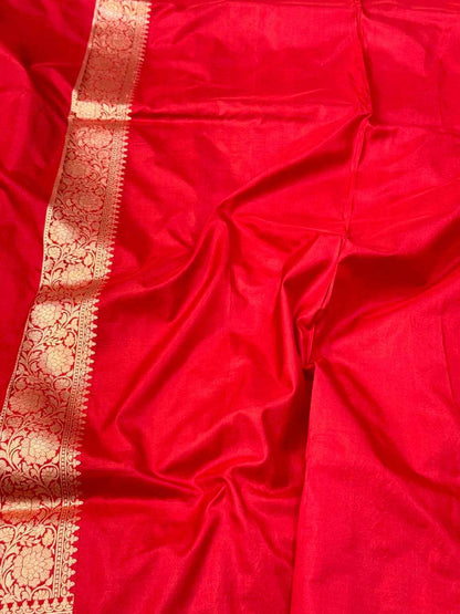 Pearl White Handloom Banarasi Brocade Saree - Pure Katan Mulberry Silk Banarasi Saree