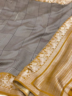 Purple Pure Chiniya Silk Contemporary Saree