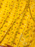 Yellow Pure Double Katan Silk Handloom Banarasi Saree |Ektara Weave|