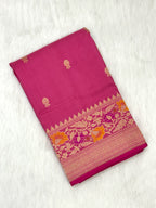Pink Pure Katan Silk Handwoven Banarasi Saree