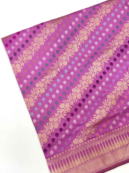 Sky Blue Pure Katan Silk Banarasi Handwoven Saree