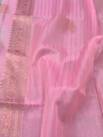 Green Pure Kora Mulberry Silk | Kadhwa + Ektara Technique | Handwoven Banarasi Saree - The Couture Drape