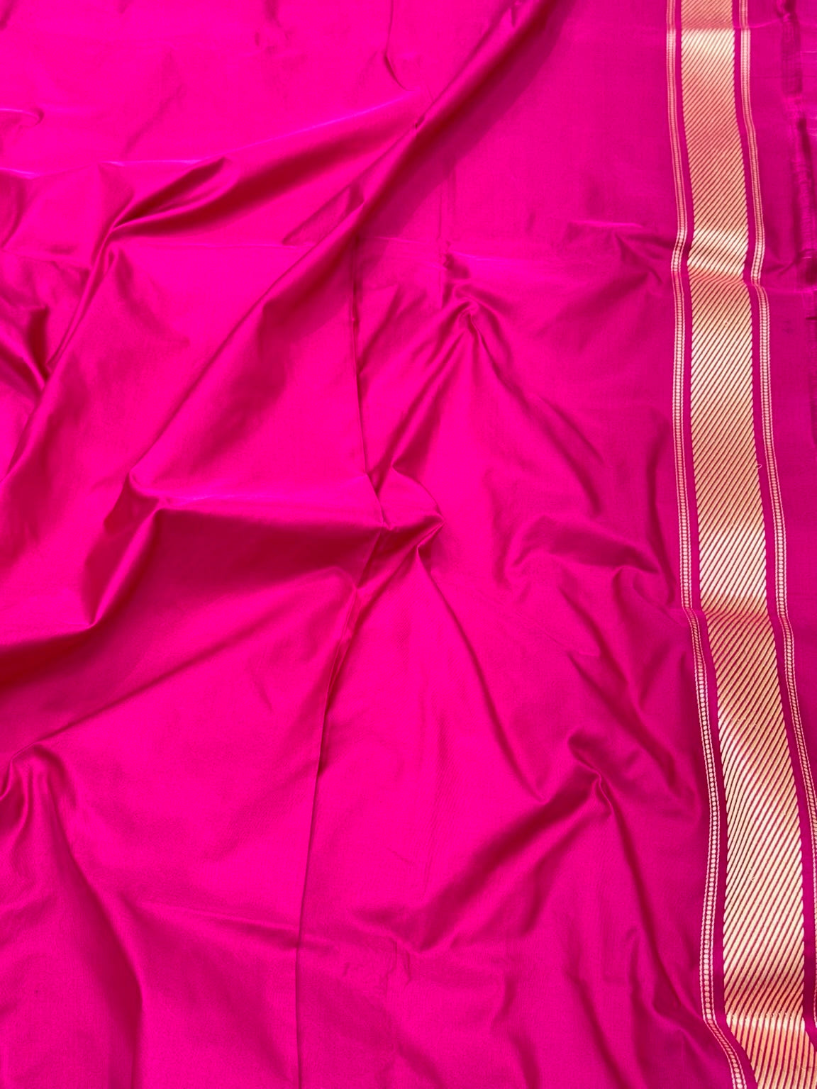 Rani Pink Pure Mulberry Katan Silk Banarasi Saree - Traditional Handwoven Kadhwa Weave