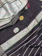 Black Handwoven Pure Banarasi Silk Saree
