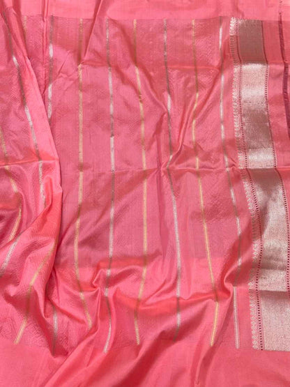 Red Pure Kora Silk Handwoven Banarasi Saree | Modern Contemporary Saree
