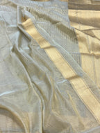 Green Cotton /Kora Silk Pure Handwoven Saree