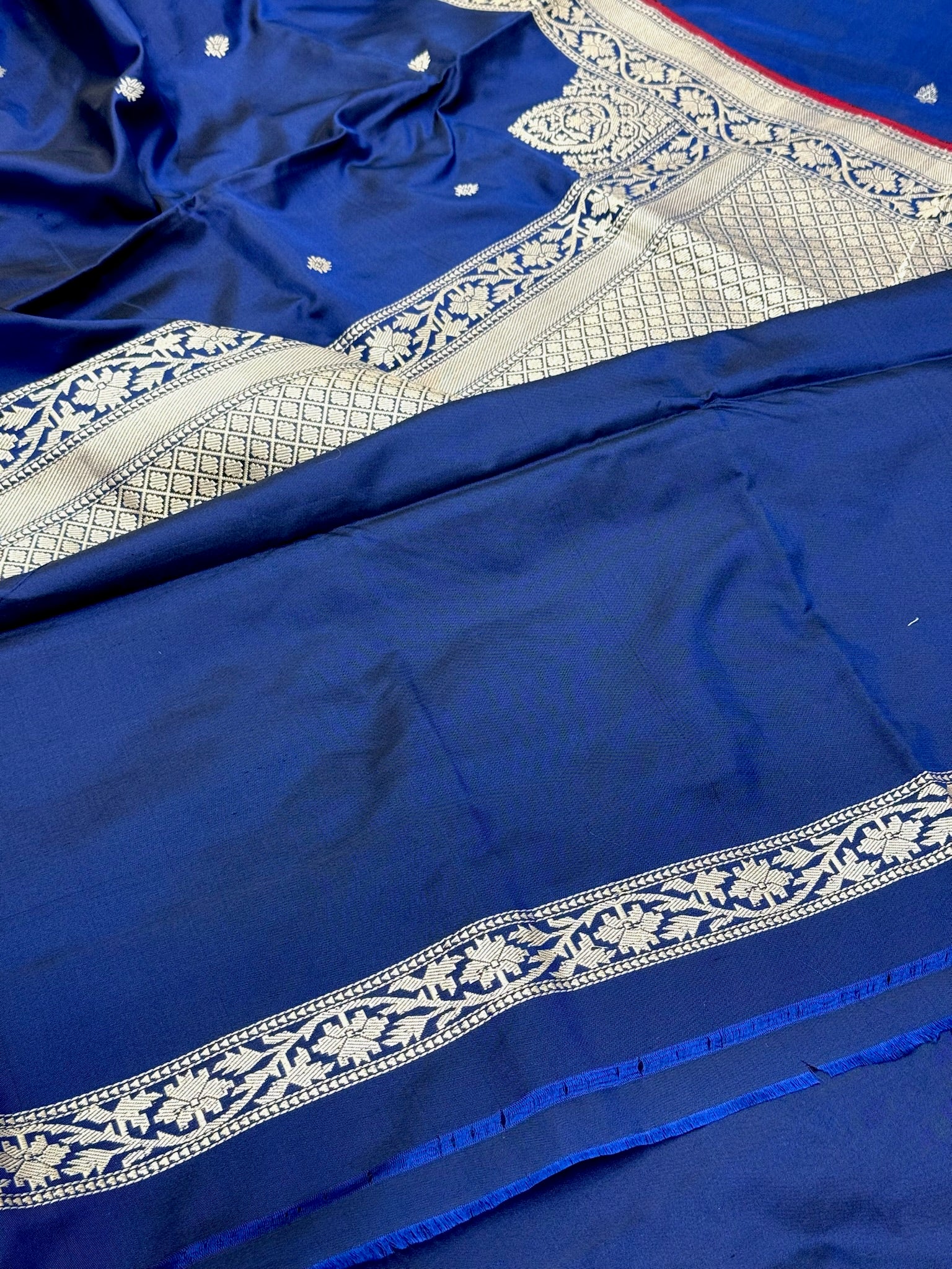 Blue Ektara Weave Pure Handwoven Banarasi Saree