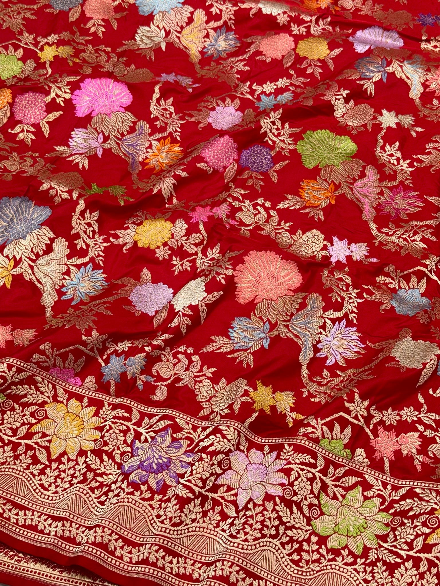 Red Exclusive Premium Banarasi Luxury Saree | Pure Double Katan Mulberry Silk - Kadhwa Technique Handwoven Saree | New Era Of Elegance