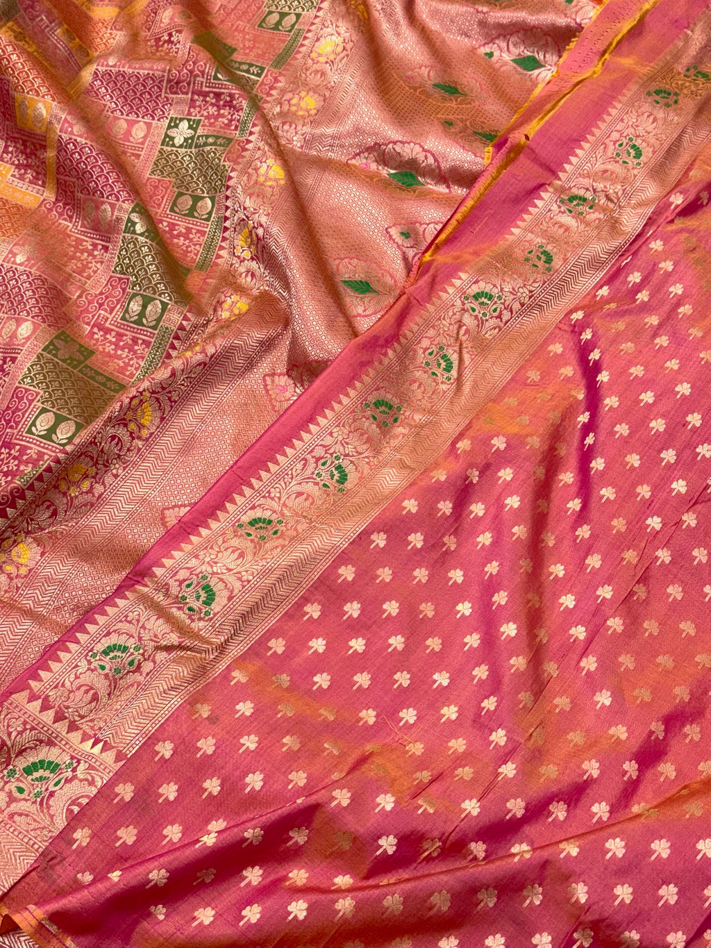 Pink Rangkaat weave Pure Banarasi Silk Saree