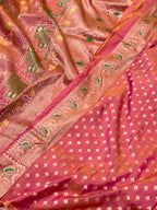 Pink Rangkaat weave Pure Banarasi Silk Saree