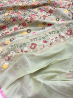 Green Ektara Weave Handloom Jamdani Saree