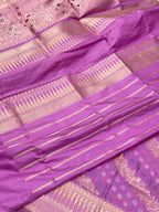 Mauve Pink Pure Katan Silk Banarasi Handwoven Saree