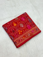 Red Ektara Weave Handloom Jamdani Saree