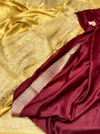 Mashru Satin Silk Pure Handwoven Saree