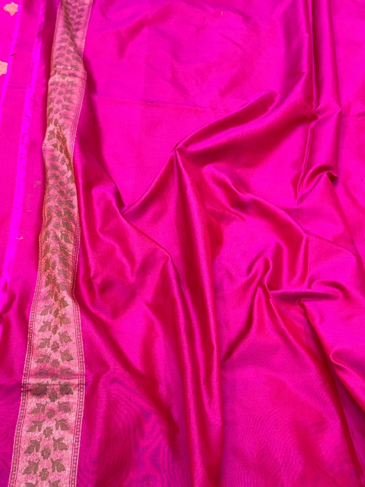 Rani Pink Pure Katan Mulberry Silk Handwoven | Kadhwa Technique | Banarasi Saree Saree - Timeless, Reimagined