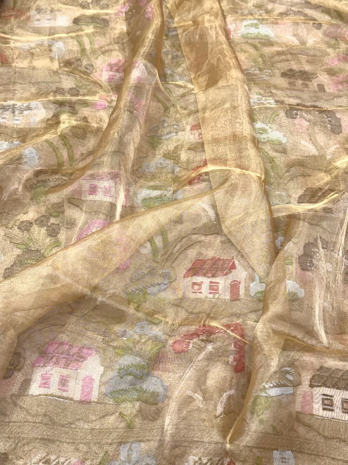 Molten Gold Pure Tissue Saree | Ektara Weave - Soft Drape & Lightweight | 100% Pure Banarasi Tissue Saree