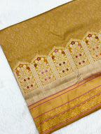 Yellow Pure Katan Silk Handwoven Banarasi Brocade Saree