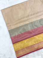 Ivory Double Katan Tissue With Ektara Weave