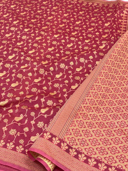 Ivory Cream Blended Silk Lightweight Cotton Saree