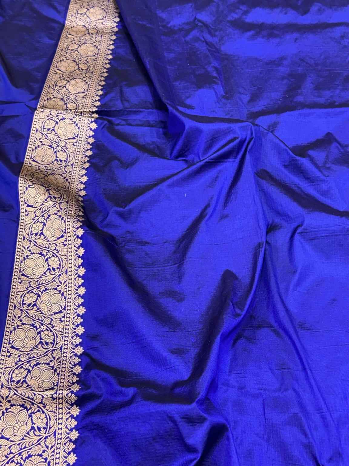 Orange Pure Katan Silk & Pure Mulberry Silk Rangkaat Handloom Modern Banarasi Saree