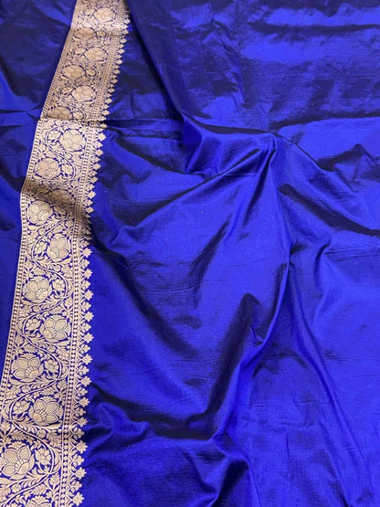 Orange Pure Katan Silk & Pure Mulberry Silk Rangkaat Handloom Modern Banarasi Saree